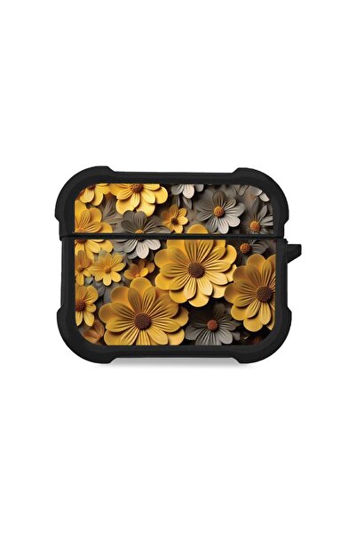 Sonique Θήκη Σιλικόνης 3D Flower Series για AirPods Pro / Pro 2 Κίτρινο