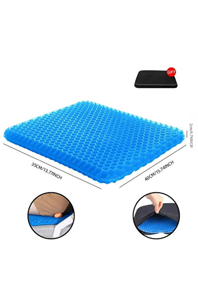 Choice وسادة مقعد من الجل قابلة للغسل مقاس 40x35x2 سم من مادة PVC لفصلي الربي...