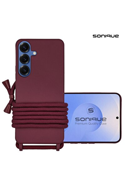 Sonique Θήκη Σιλικόνης με Κορδόνι CarryHang Samsung Galaxy S25 Plus Μπορντό