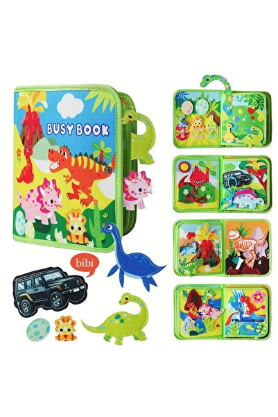 Choice Dinosaur Busy Book, Suitable for 1-3 Year Old Children, Montessori Toy...