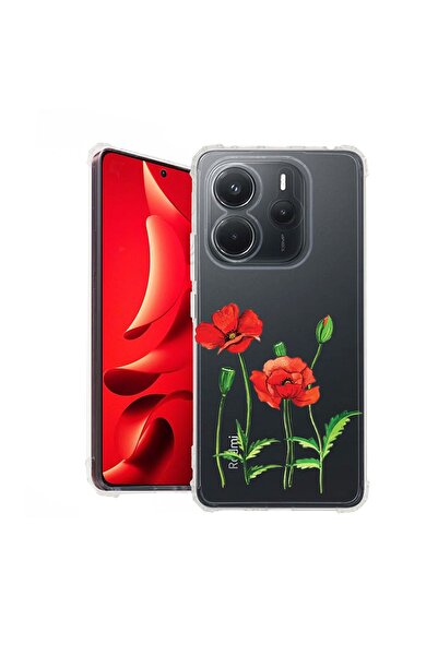 bestcase Husă pentru Xiaomi Redmi Note 14 4G, Antișoc 1.5MM, Red Poppy, Prote...