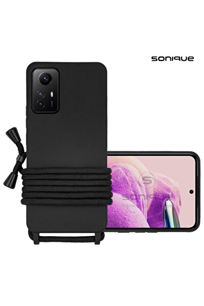 Sonique Θήκη Σιλικόνης με Κορδόνι CarryHang Xiaomi Redmi Note 12s Μαύρο