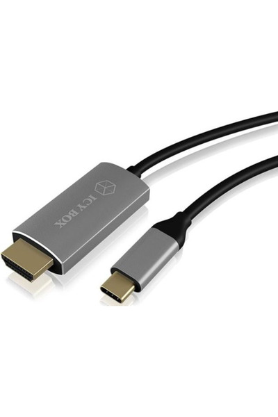 ICY BOX Cablu adaptor USB 3.2 Gen 1, conector USB-C > conector HDMI (negru, 1...