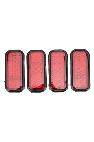 Choice Red 4pcs Universal Motorcycle Motorbike Rectangular Reflector Safety A...