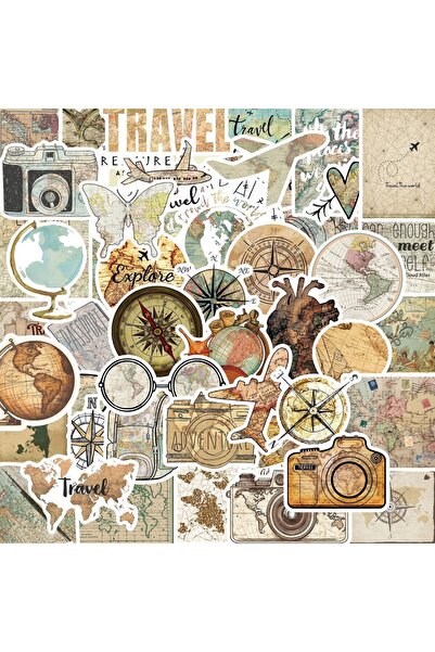 Choice 50PCS 50PCS New Travel Clock Map Graffiti Stickers for Bicycle Hand Ac...