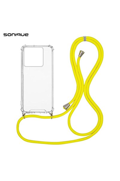 Sonique Θήκη Σιλικόνης με Κορδόνι Armor Clear Xiaomi Redmi Note 13 5G Κίτρινο