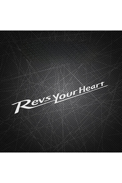 Choice5 13x1.7CM White 1PC Revs Your Heart Motorcycle Stickers Waterproof Mot...