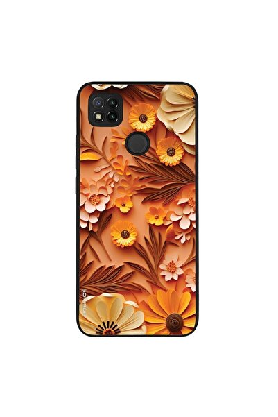 Sonique Θήκη 3D Flower Series για Xiaomi Redmi 9C / Redmi 10A Πορτοκαλί