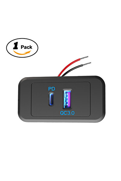 Choice شاحن USB سريع صغير بقوة 54 واط و12 فولت للمركبات الترفيهية مع منفذ USB...