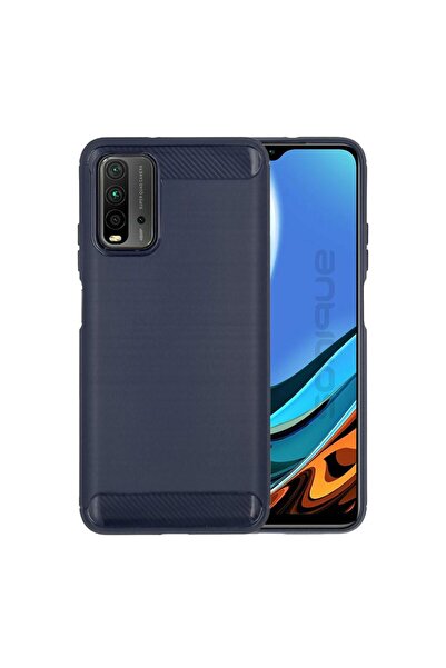 Sonique Θήκη Σιλικόνης Carbon Brushed Xiaomi Redmi 9T Μπλέ