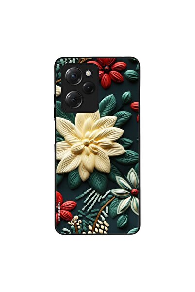 Sonique Θήκη 3D Flower Series για Xiaomi Poco X5 Pro 5G Πράσινο