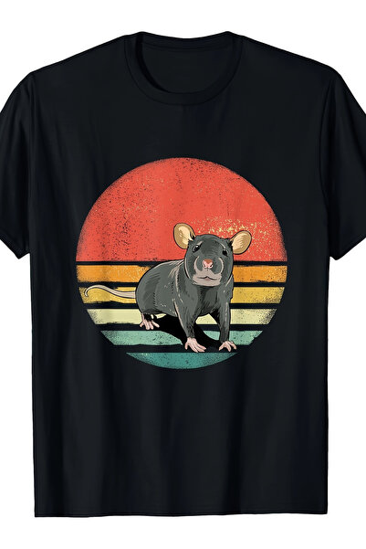 yiou trendy clothing Retro Mouse Animal Lover T-shirt