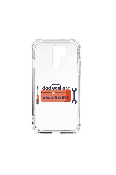 bestcase Husa Anti Shock Silicon Compatibila cu Xiaomi Redmi 9, Awesome Dad, ...