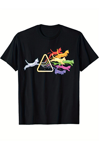 yiou trendy clothing تي شيرت Prism Light Fun Physics Science للرجال
