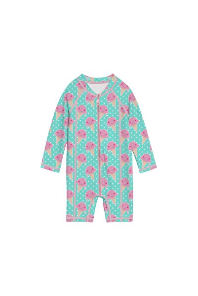 SLIPSTOP Children's Beige Yummy Long Sleeve Swimsuit