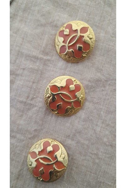ILCARE Gold Plated Mineli Metal Button 26 mm 3 Pieces