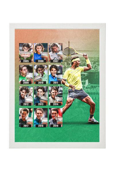 Boomah Accessories Rafael Nadal Tennis Poster with Frame 30x40cm