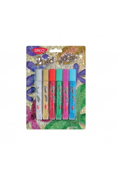 Daco Lipici Glitter Set 6