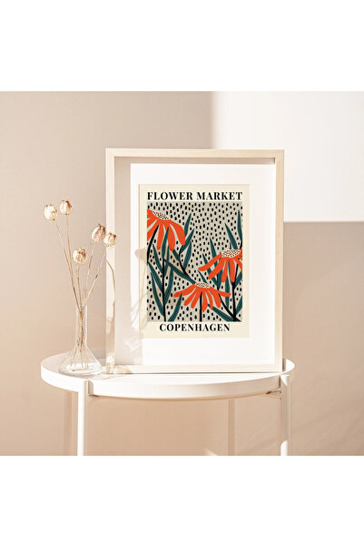 Boomah Accessories Flower Market Copenhagen Daisies Botanical Art Poster with...