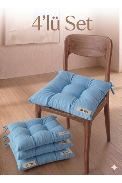Mirayra Tekstil Modern 4-Piece Chair Cushion Set - Cushion Set (40X40 cm)