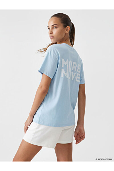 LC Waikiki Rmz Gi̇yi̇m Farkiyla Printed Loose Fit Women's Sports T-Shirt