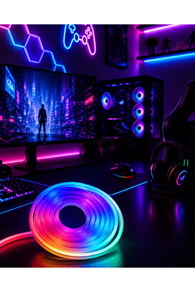 Epilons Kumandalı Su Geçirmez Rgb Led Şerit Işık Müzik Senkronlu Neon Led