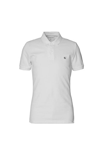 Calvin Klein Bărbați& # x27;s CK Tricou polo slim cu insignă brodată L