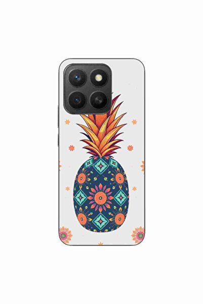 OEM Case compatible with Honor X8c Silicone Gel Tpu Pattern Floral Pineapple
