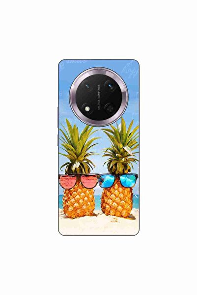 OEM Husa compatibila cu Honor Magic7 Lite Silicon Gel Tpu Model Beach Pinneaples