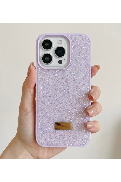 FİŞNEİLETİŞİM İPHONE 14 PRO UYUMLU PIRLANTA TAŞLI SİMLİ KILIF (SİMLERİ DÖKÜLMEZ)