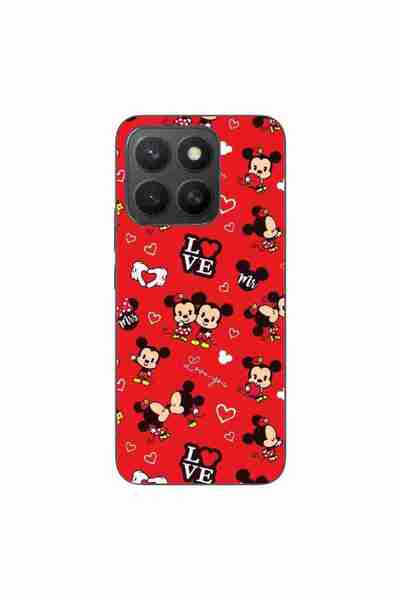 OEM Case compatible with Honor X8c Silicone Gel Tpu Mickey Love Pattern Pink