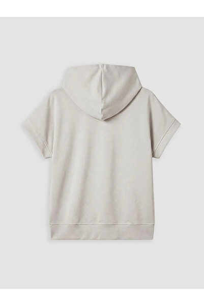 LC Waikiki Gri Soft Touch Oversize Kadın Hoodie