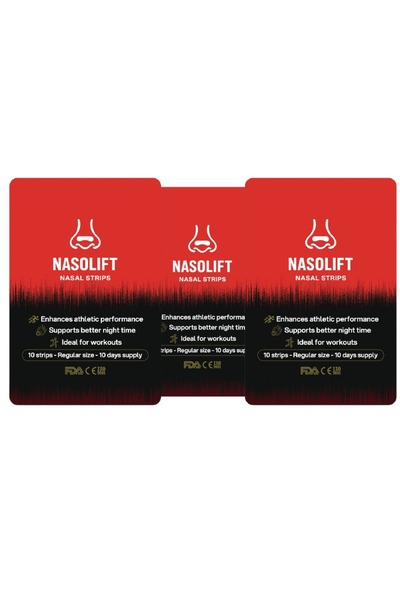 Nasolift Set 10 Buc Benzi Nazale Transparente pentru Confort Respirator și Activități Sportive, Design Discret și Flexibil