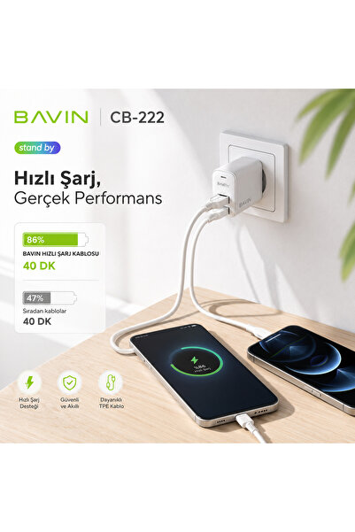 Bavin Samsung Xiaomi Oppo Reeder Huawei Usb To Type C  Hızlı Şarj Kablosu Uyu...