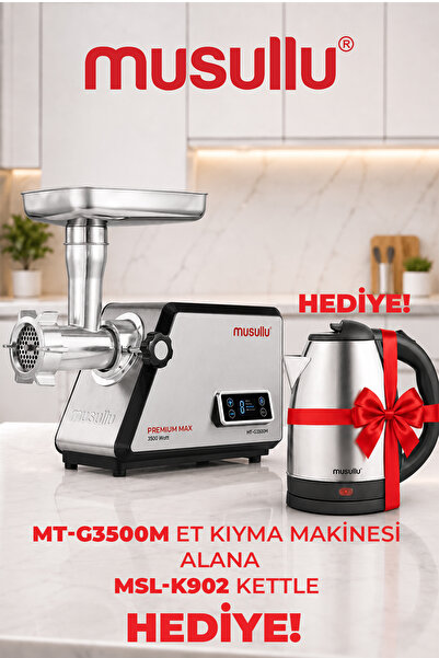 Musullu 3500w Et Kıyma Makinesi + Kettle Hediyeli