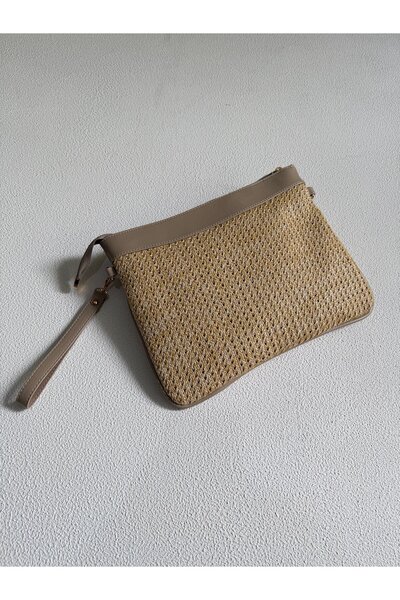 Mia Collection Wicker Clutch Bag Model Hand and Women's Shoulder Bag, Summer ...