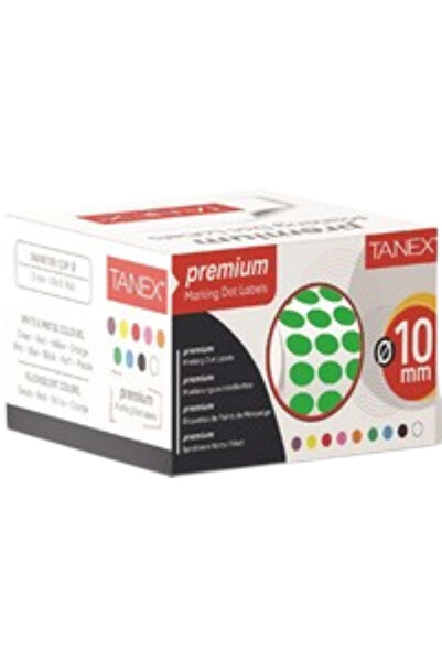 Tanex Point Labels 10 mm Green 5000 Pcs