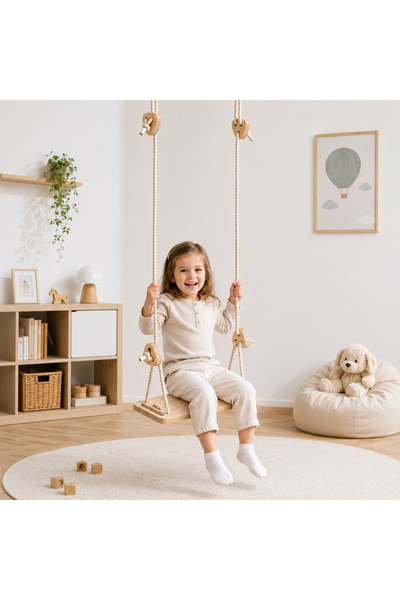 Pooki playroom Ahşap Salıncak