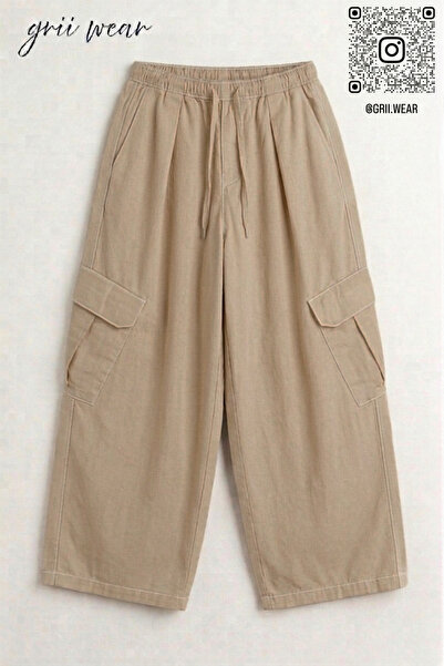 GRİİ WEAR Ekstra široke unisex baggy kargo pantalone sa džepovima