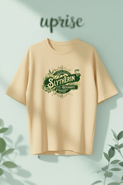 Vordevia Slytherin Building Printed Cotton Oversize T-Shirt