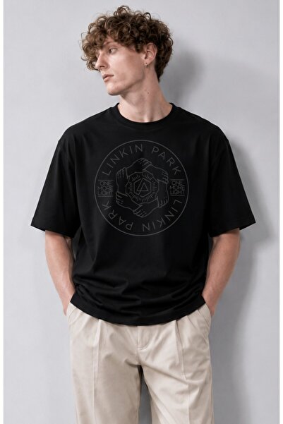 Fuddy Moda Tricou unisex Linkin Park One More Light cu imprimeu, cu gât rotun...