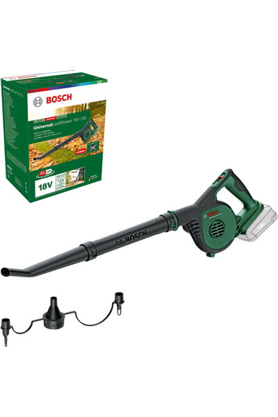 Bosch 06008A0601 Suflantă de frunze universală 18V-130, debit de aer de 245 k...