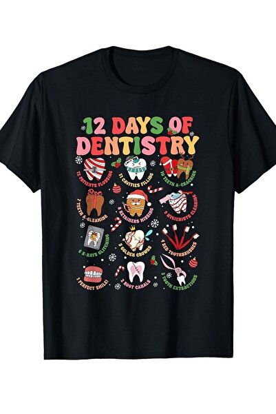 yiou trendy clothing تي شيرت رجالي بمناسبة عيد الميلاد بتصميم "12 يومًا من ال...