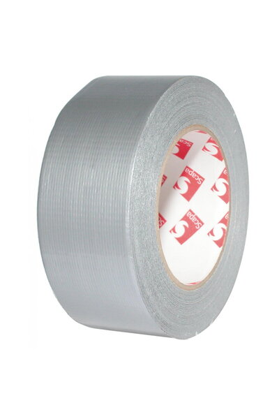 Somogyi BandДѓ adezivДѓ, cu insertie textil, gri, 10m