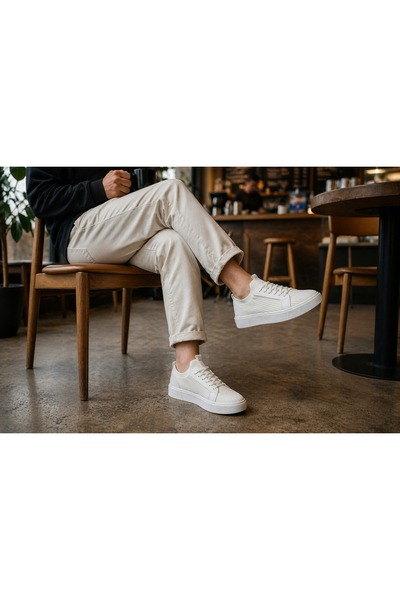 Tk Men's Tricot Black -White- Beige -Lacquer Sneakers Daily Orthopedic Shoes