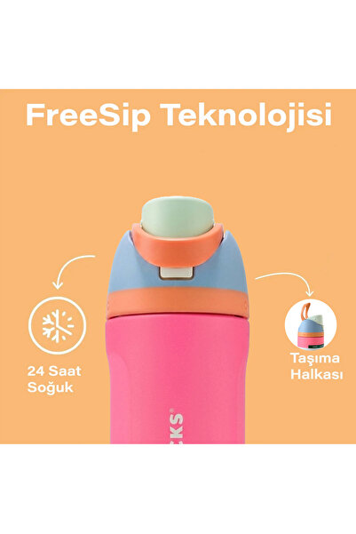 Starbucks Owala Pipetli Termos Özellikli Pembe Suluk Su Şişesi Limited Edition 710ml