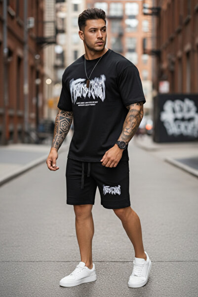 dehaine Summer set for men, t-shirt + shorts, men's Premium tracksuit, 052