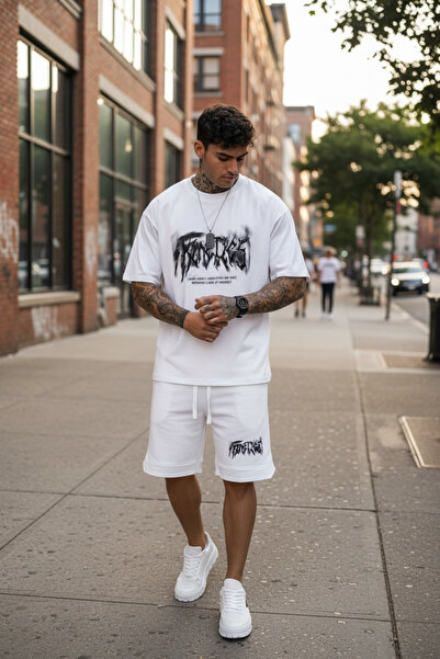 dehaine Summer set for men, t-shirt + shorts, men's Premium tracksuit, 052