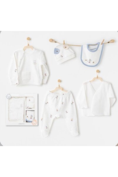 andywawa Limi̇ Baby Boy Soft Texture Organic Cotton 5-Piece Hospital Discharg...