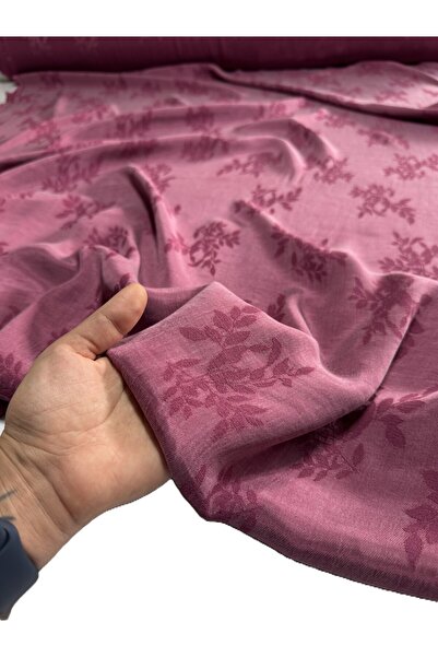 BURSA KUMAŞTAN Jacquard Silk Cupro Fabric Width 140 cm Shiny Flowing Dress, S...